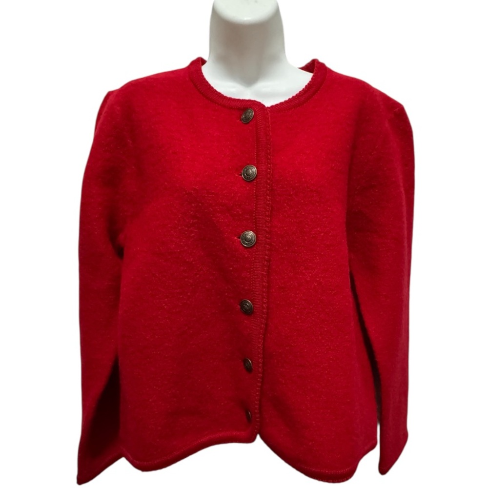 Tally Ho Vibrant vintage Y2K Red Women's Cardigan size m imported